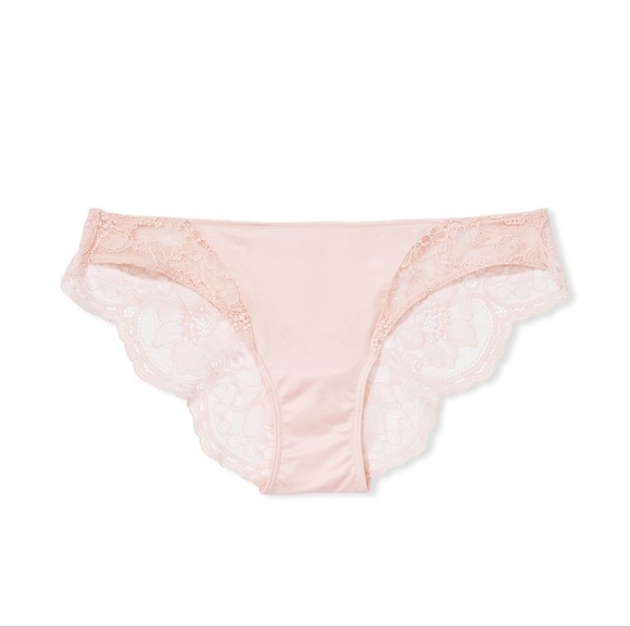 Victoria Secret Lace Trim Cheekini Panty Medium Size Purest Pink Color - Picture 5 of 7